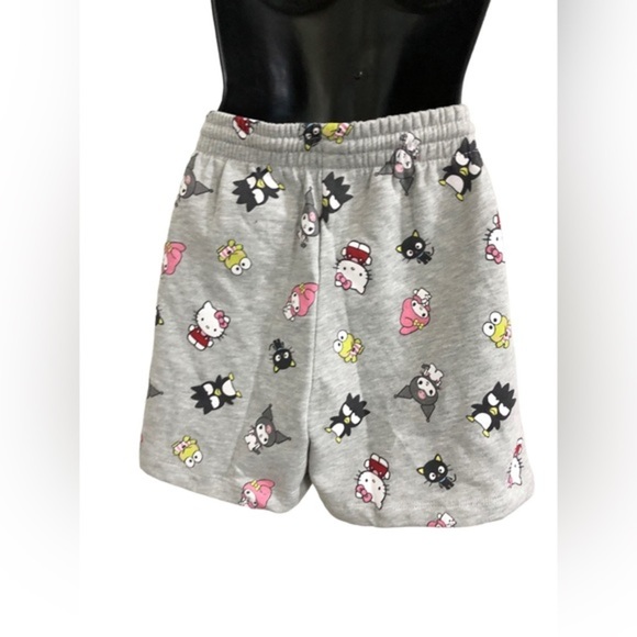 Hello Kitty & friends gray drawstring waist graphic print shorts size large new - Picture 8 of 14
